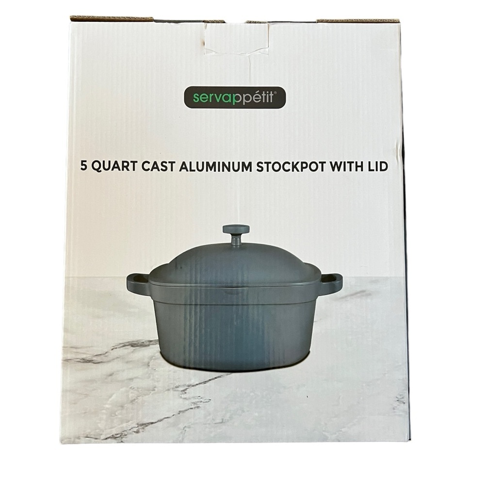 ServAppetit 5 Quart Cast Aluminum Stockpot with Lid NIB